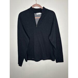 Peter Millar Pullover Black Crown Comfort Quarter Zip Sweater XXL